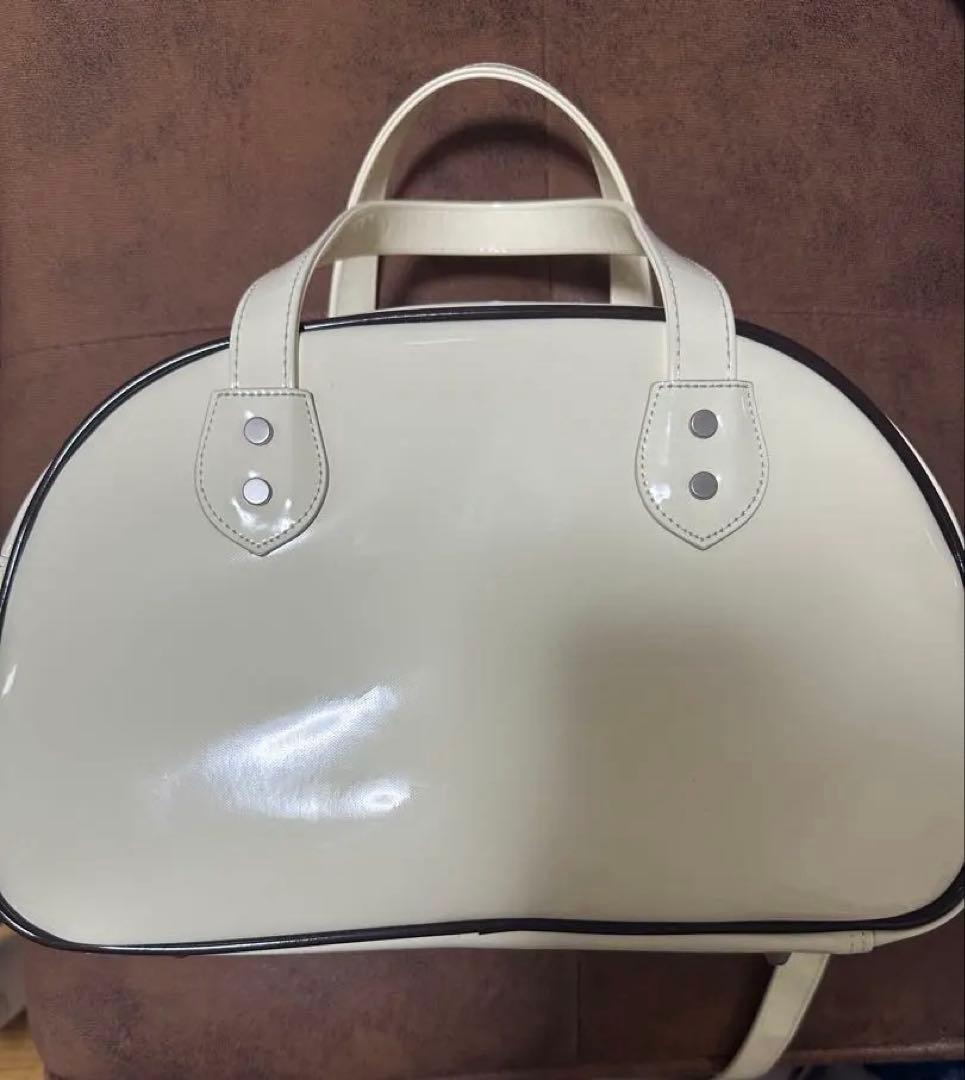 レア⭐︎ 美波　373 MINAMI エナメルバッグ アイボリー　キーホルダー付き