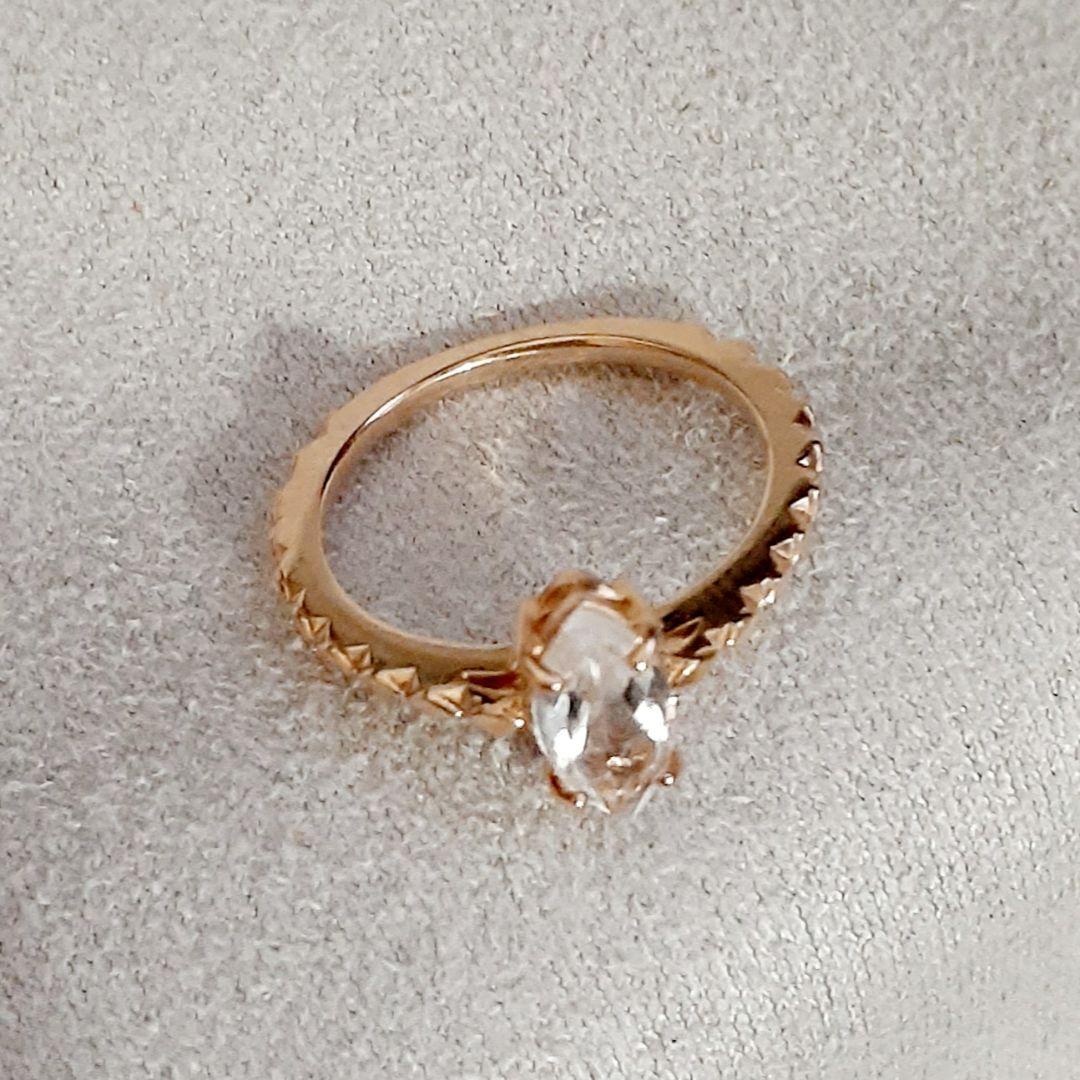 アガット K10YG クォーツ ピンキーリング