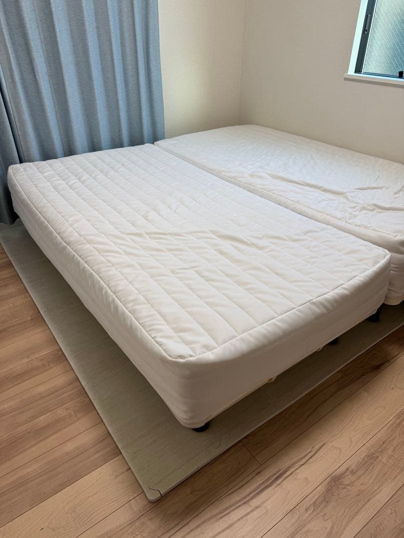 値下げしました【送料込】無印良品　シングル　脚付マットレス　高密度ポケットコイル