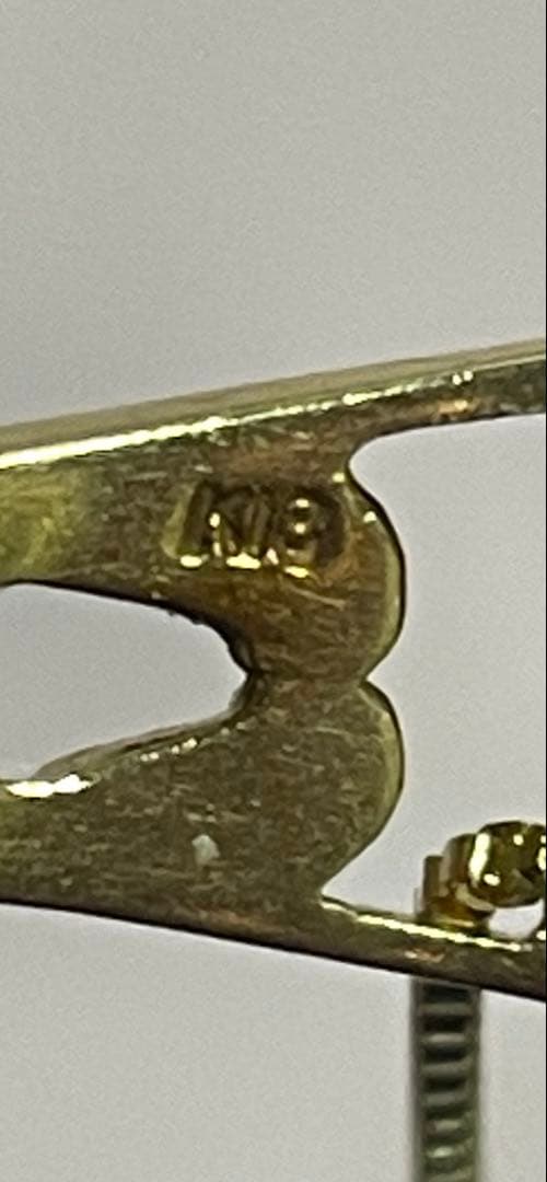 18金(刻印あり)ペンダントトップとベネチアンチェーン 彫刻チェア