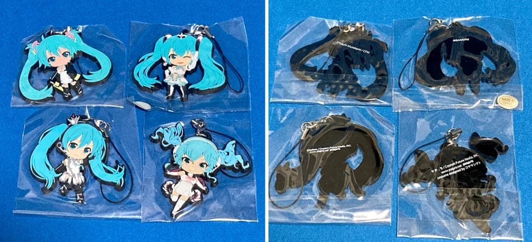 レーシングミク　ラバーストラップ・ラバーキーチェーン・キーホルダー　セット