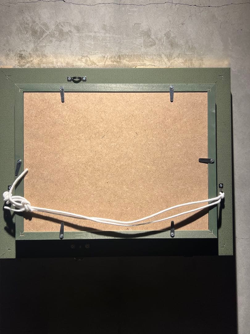 肉筆油彩画　【白い華々】