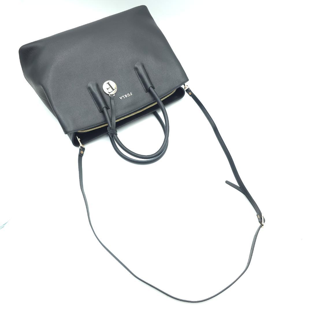 未使用 FURLA フルラ 2WAY テッサ ハンドバッグ ショルダー ブラック