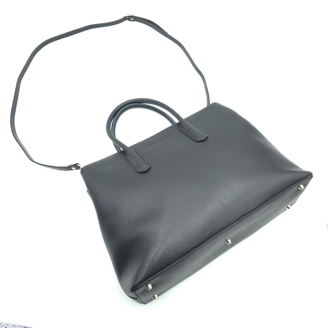 未使用 FURLA フルラ 2WAY テッサ ハンドバッグ ショルダー ブラック