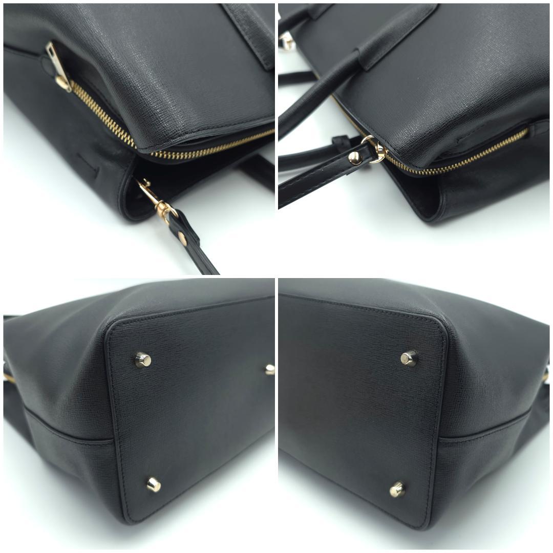 未使用 FURLA フルラ 2WAY テッサ ハンドバッグ ショルダー ブラック