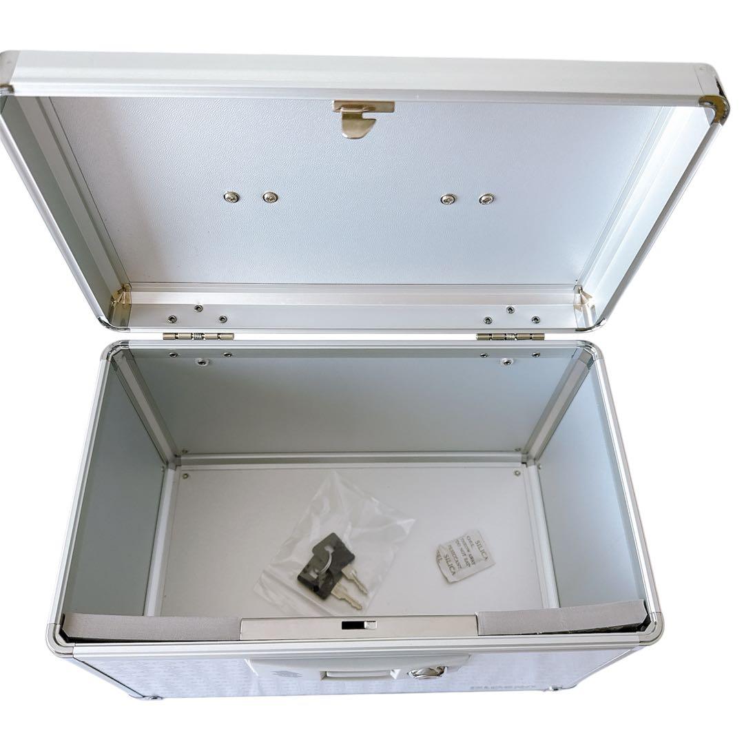 ☘️鍵付きロックボックス 貴重品 薬品保管 シルバー