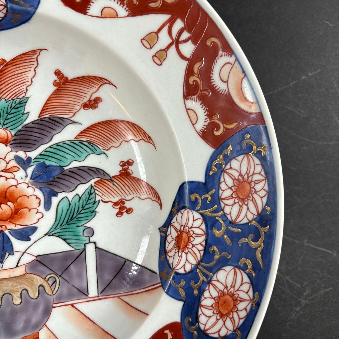 110 セール　伊万里　錦　色絵　扇　皿　九谷　鍋島　有田　飾り皿