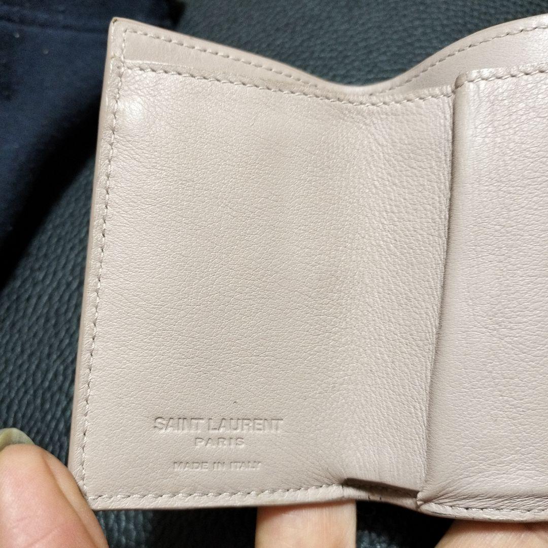 最終お値下げ SAINT LAURENT ピンク 三つ折り財布