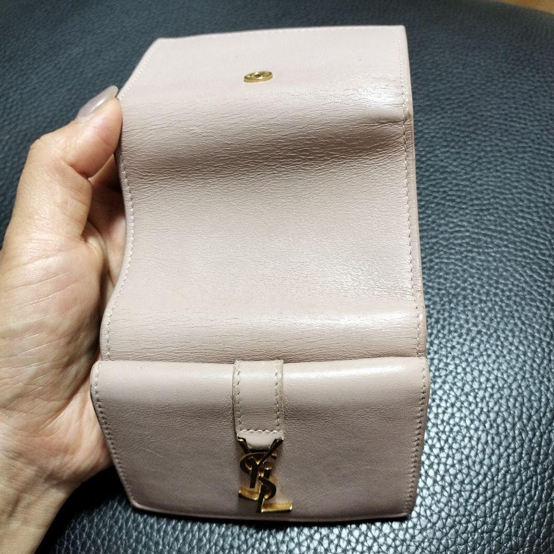 最終お値下げ SAINT LAURENT ピンク 三つ折り財布