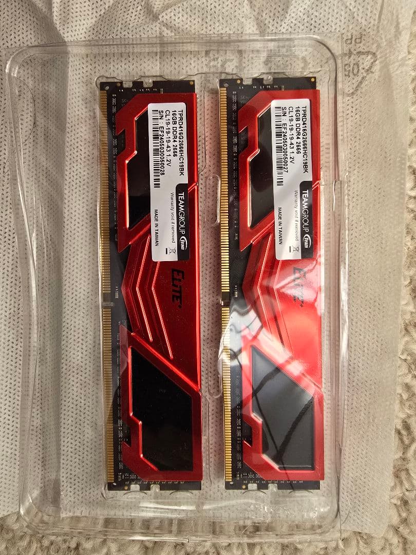 Team DDR4 2666MHz PC4-21300 (16GBx2枚)