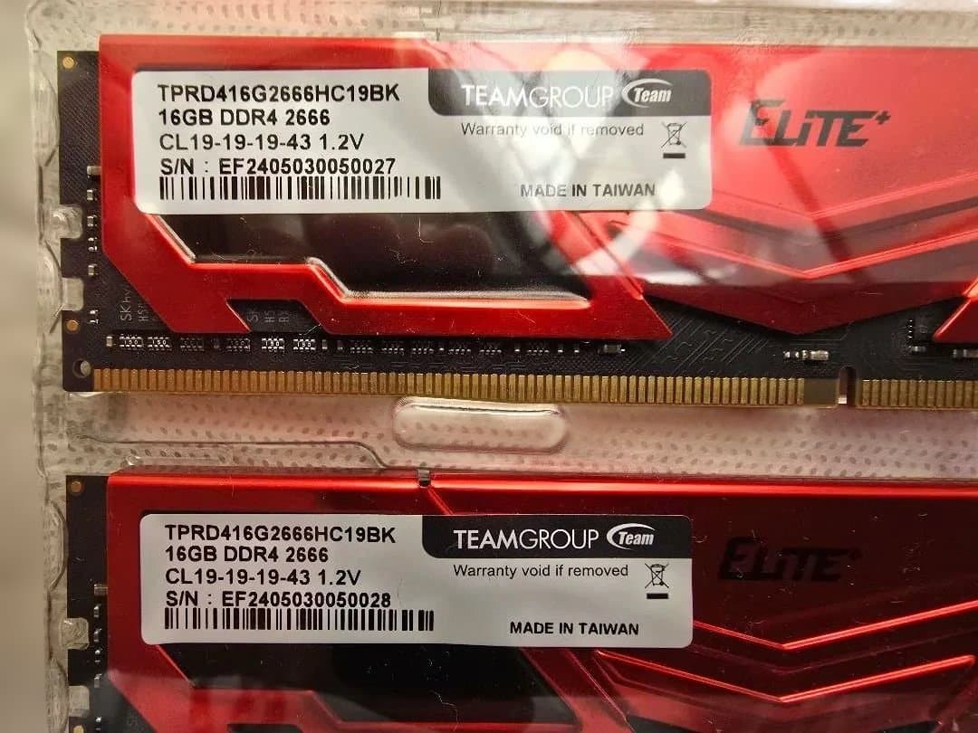 Team DDR4 2666MHz PC4-21300 (16GBx2枚)