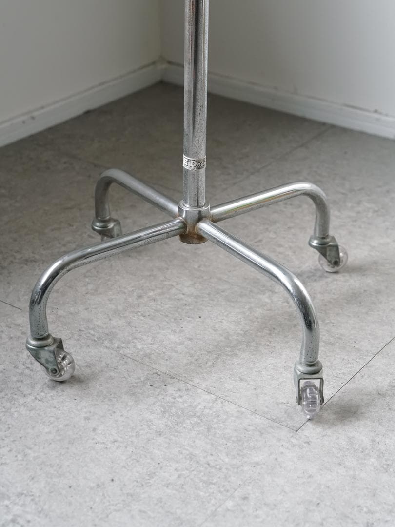 ヴィンテージ アイアン 昇降式ガラステーブル　ミッドセンチュリー モダン