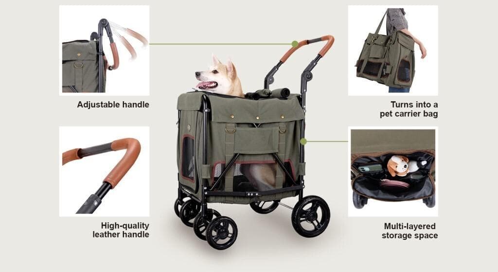 Ibiyaya　ペット用カート　ストローラー　FS1880-P　【平行輸入品】