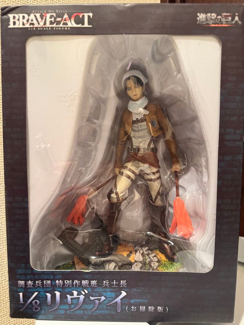 進撃の巨人　1/8 リヴァイ　（お掃除版）BRAVE-ACT 千値練　フィギュア