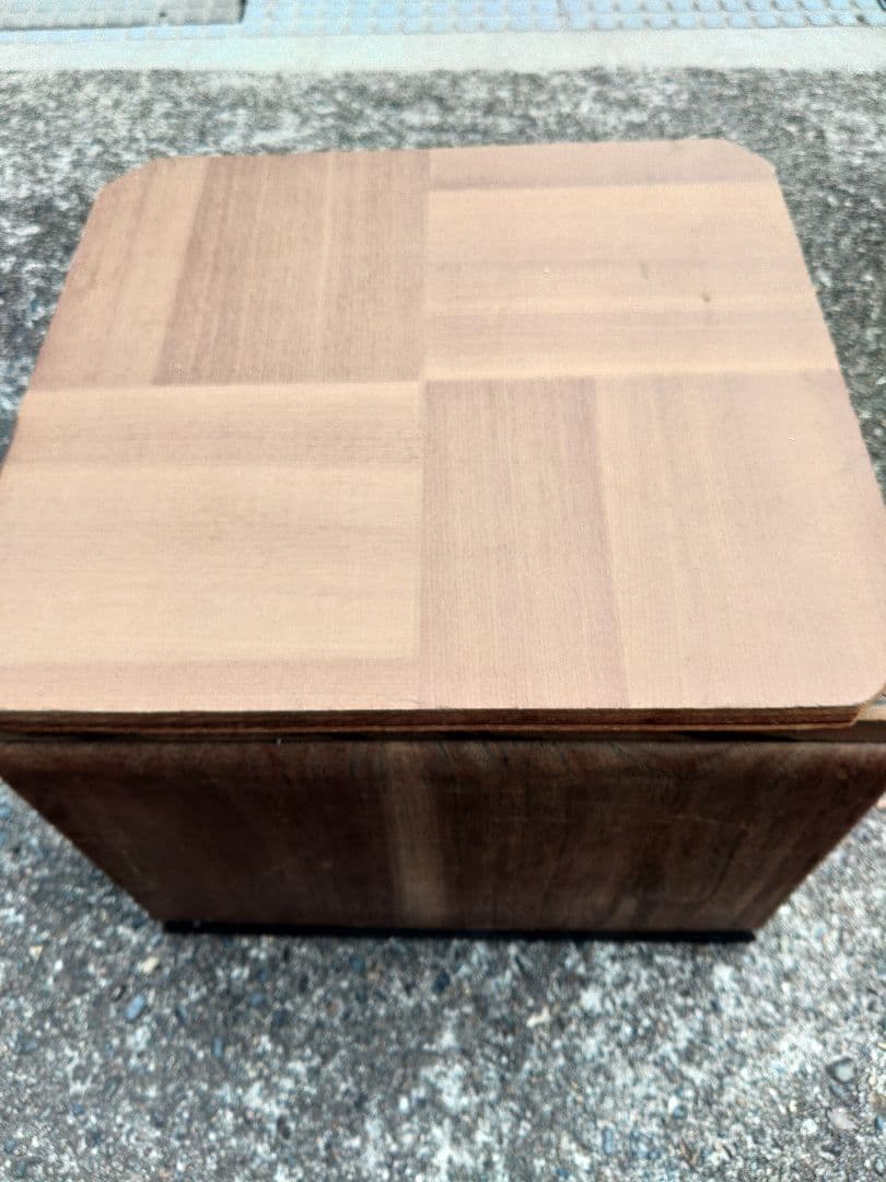 木製 火鉢 四角形 ・火箸付き　黒柿