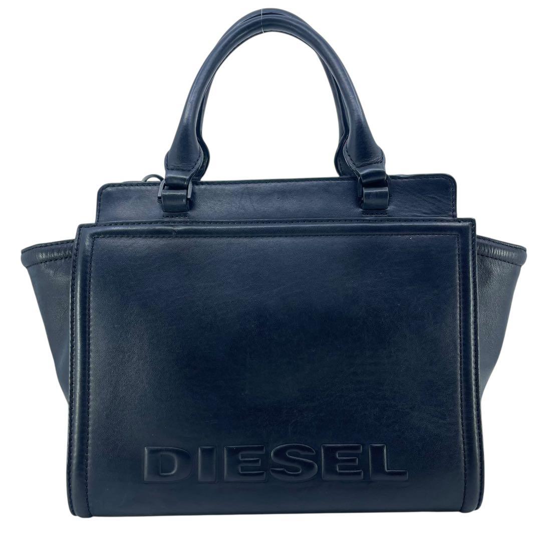 DIESEL ディーゼル BADIA ブラック黒 カウレザー2wayハンドバッグ