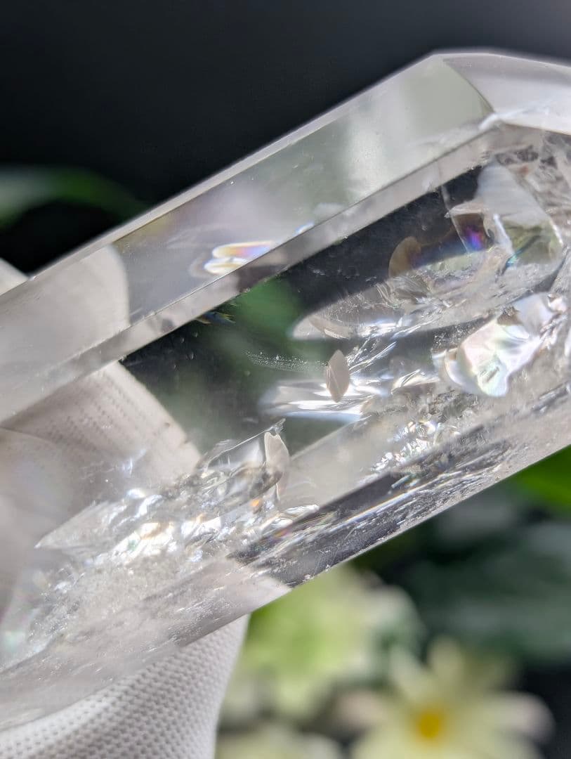 343g エンジェルラダークォーツ レア 虹 「アイリス」ブラジル産 gwl21