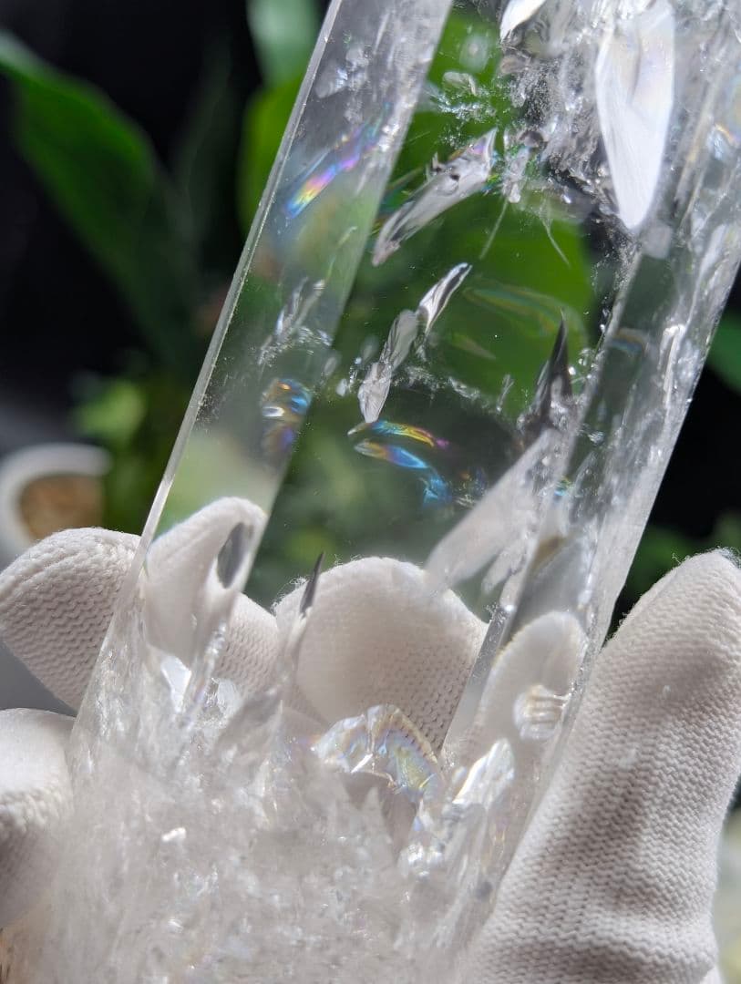 343g エンジェルラダークォーツ レア 虹 「アイリス」ブラジル産 gwl21