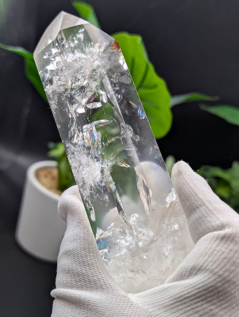 343g エンジェルラダークォーツ レア 虹 「アイリス」ブラジル産 gwl21