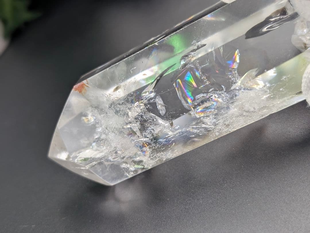 343g エンジェルラダークォーツ レア 虹 「アイリス」ブラジル産 gwl21