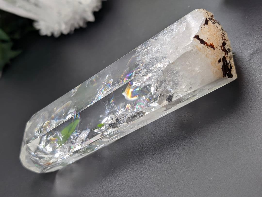 343g エンジェルラダークォーツ レア 虹 「アイリス」ブラジル産 gwl21