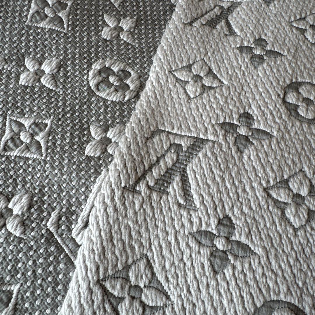 ルイヴィトン マフラー エシャルプ ロゴマニア グリペルル グレー M74742