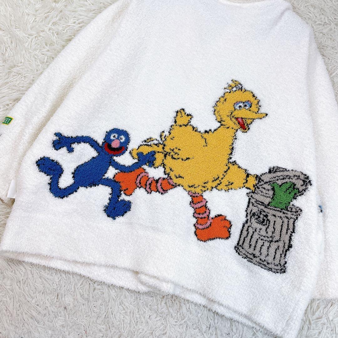 極美品✨ジェラートピケ SESAME STREE ジャガードショールカーディガン