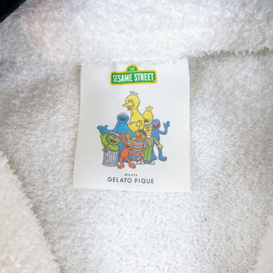 極美品✨ジェラートピケ SESAME STREE ジャガードショールカーディガン