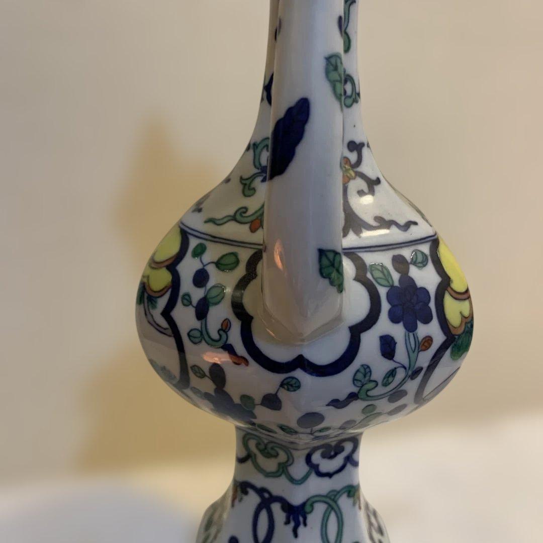 大明嘉靖年製　時代物　中国　古い水差し　手描き　高さ29㎝