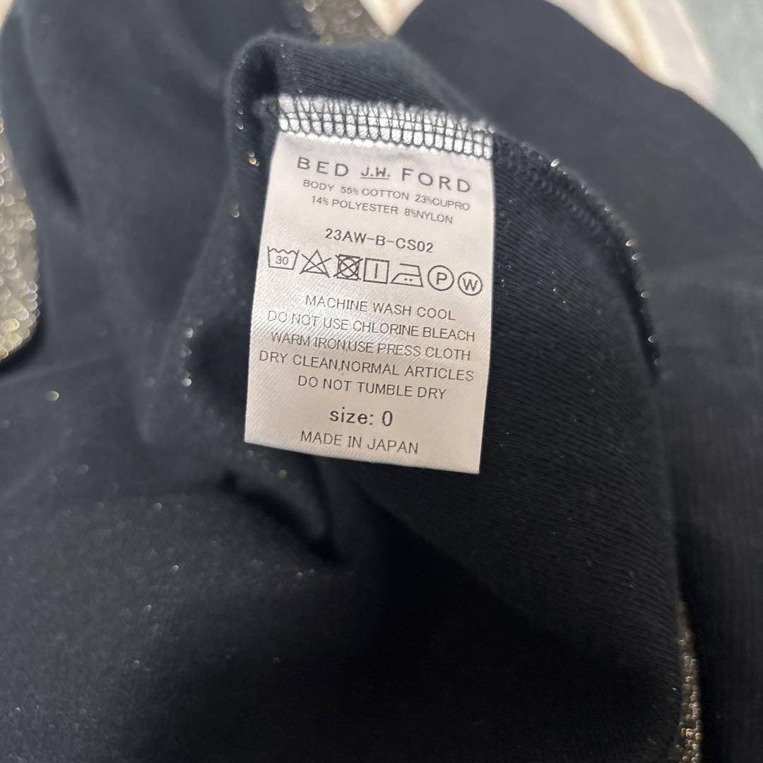 トップス BED J.W. FORD GLITTER TURTLE HOOD NECK L