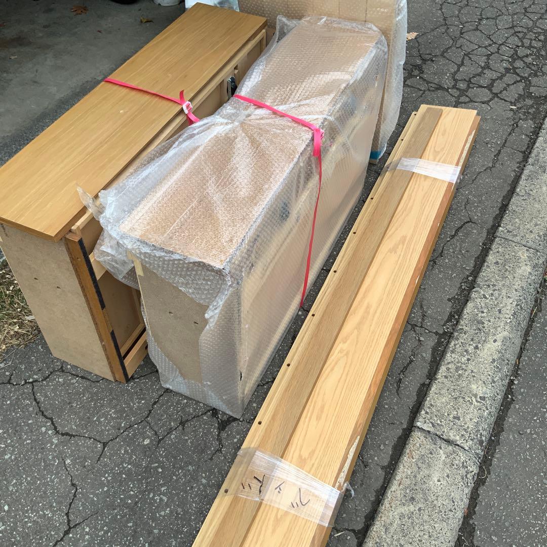 無印良品　収納ベッド　シングル　オーク材　廃盤商品