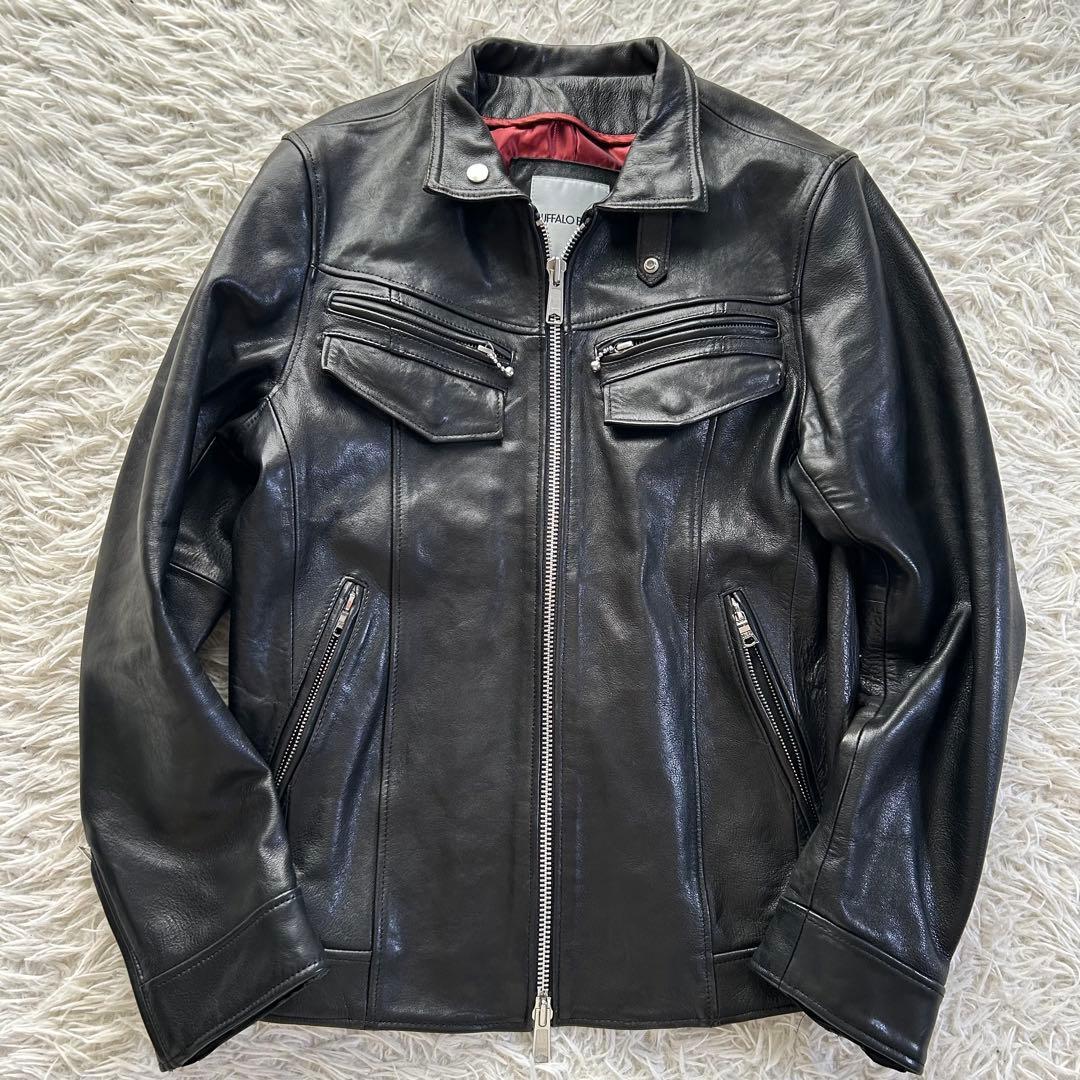 美品　近年　バッファローボブズ ライダース　羊革　シングル　IDEAL Lサイズ