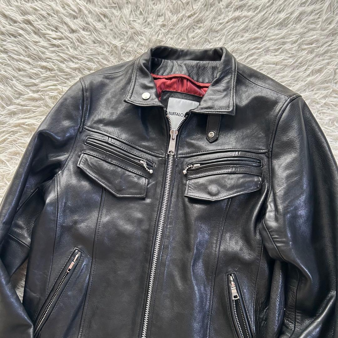 美品　近年　バッファローボブズ ライダース　羊革　シングル　IDEAL Lサイズ