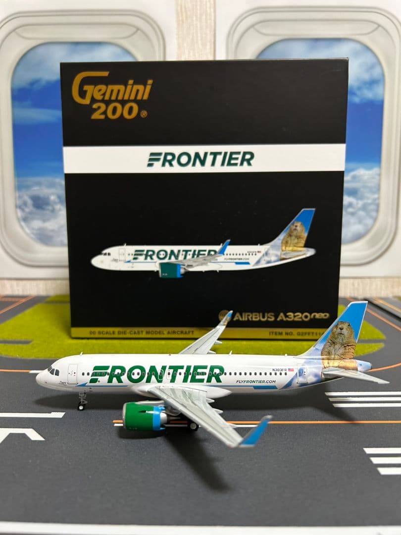 フロンティア A320neo プレーリードッグ柄 Gemini 200