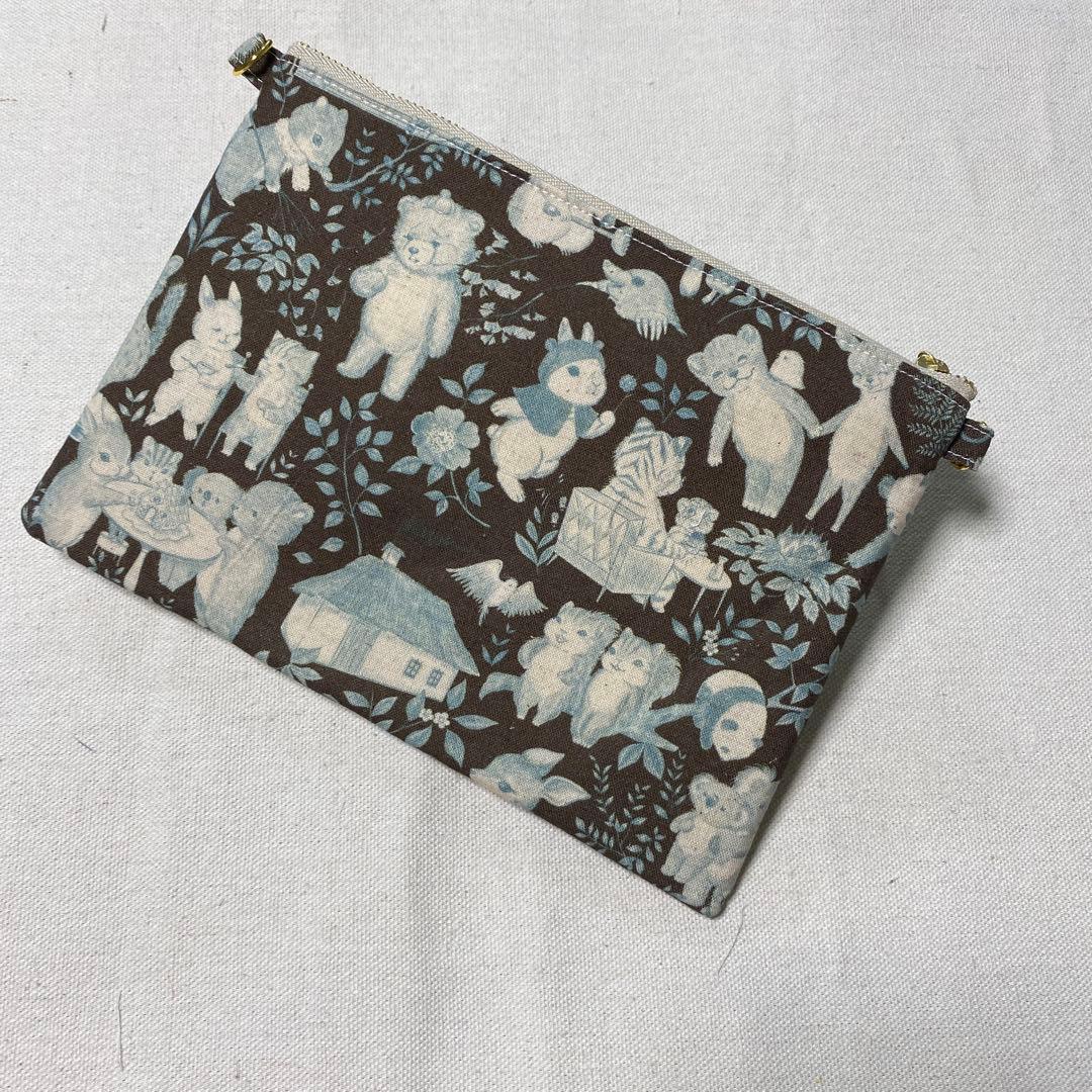 yukiemon hハンドメイド ダブルファスナーポーチ 大 クリアタイプ