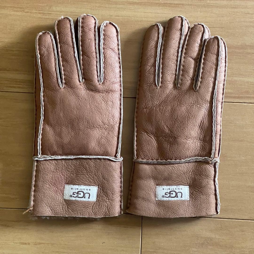 UGG ムートン 手袋 レザー Lサイズ
