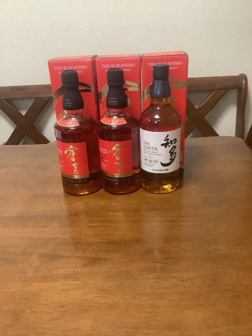 倉吉シェリーカスク12年　5本、　サントリー知多1本