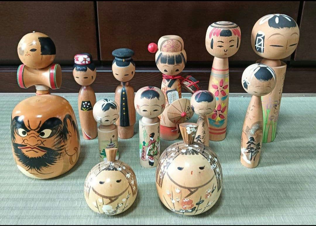 こけし　だるま　まとめ売り　けん玉　武士　あやめ　伝統文化　京都　雪ん子　民藝