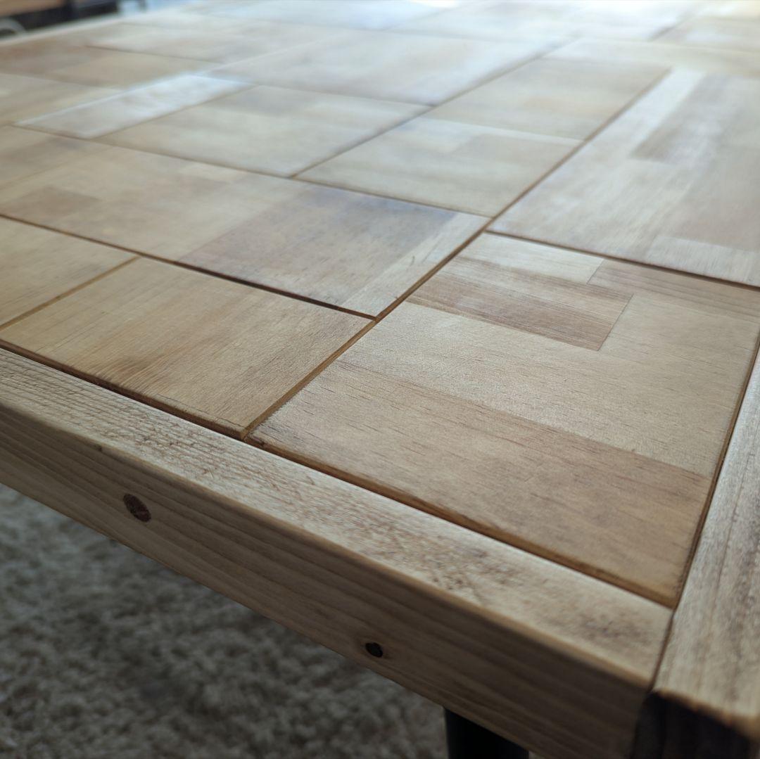 木製　ローテーブル　✨　サイドテーブル　ハンドメイド　古材風　即納　大きめサイズ