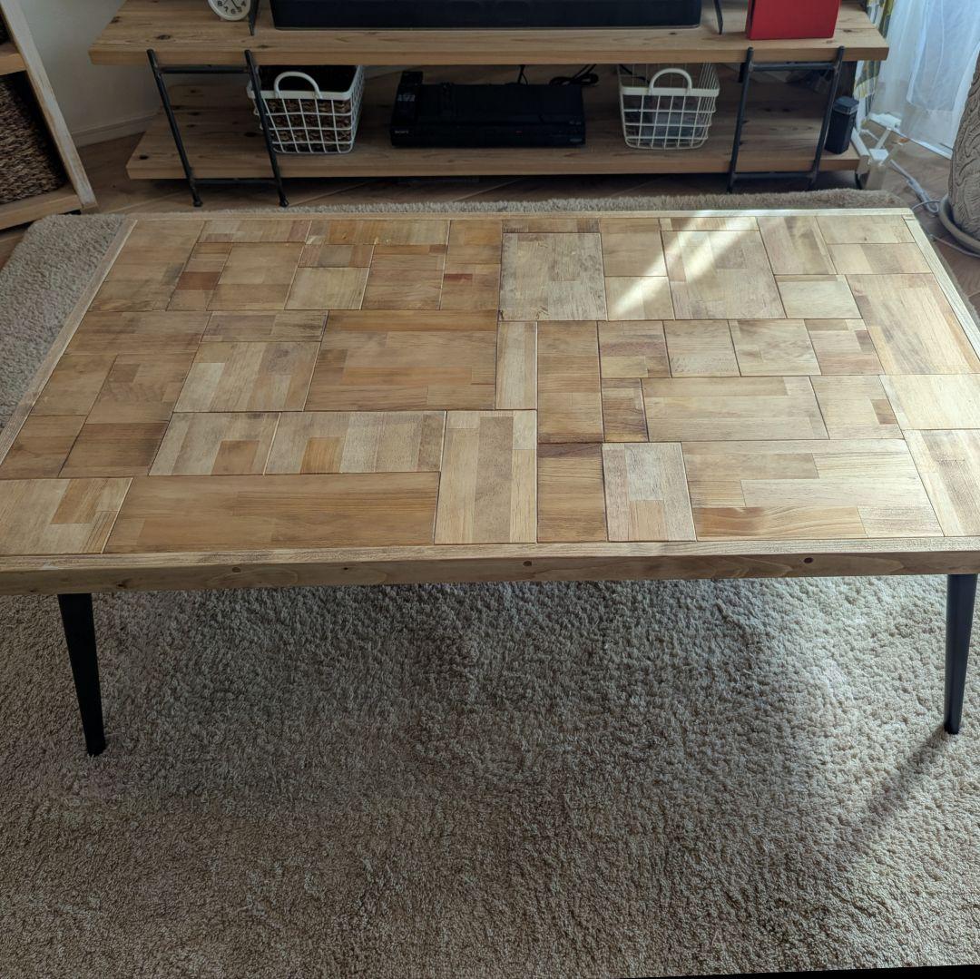 木製　ローテーブル　✨　サイドテーブル　ハンドメイド　古材風　即納　大きめサイズ
