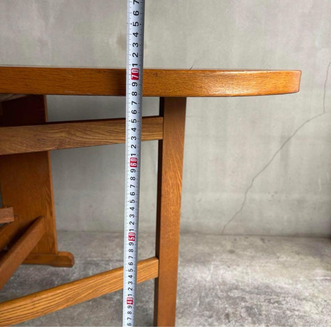 【ママりん】オールドビンテージ バタフライテーブル オーク材　無垢