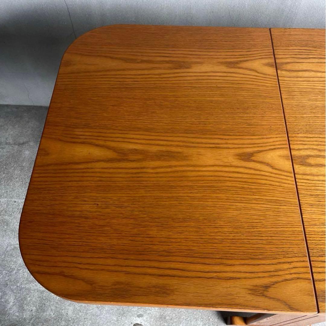 【ママりん】オールドビンテージ バタフライテーブル オーク材　無垢