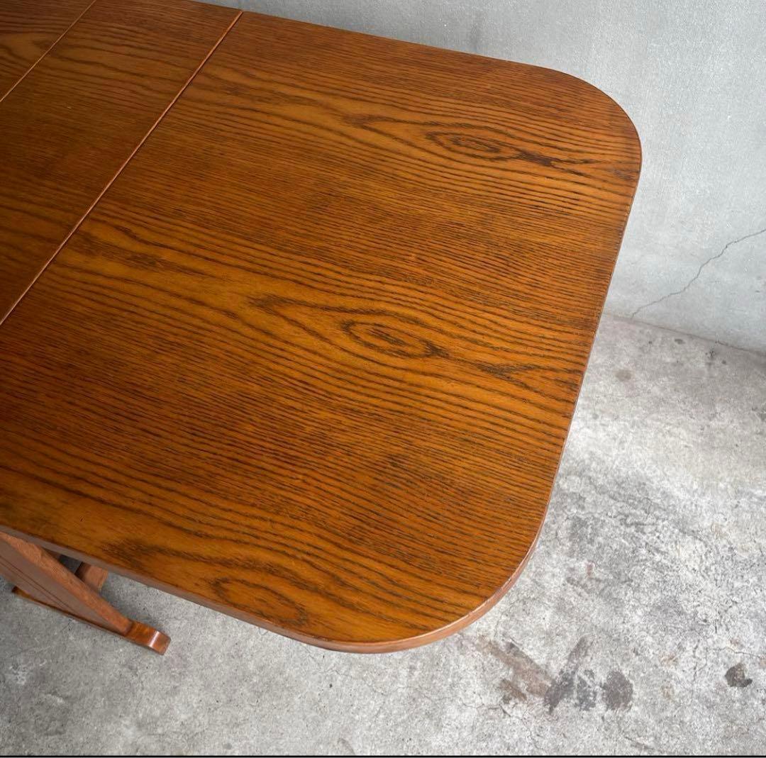 【ママりん】オールドビンテージ バタフライテーブル オーク材　無垢