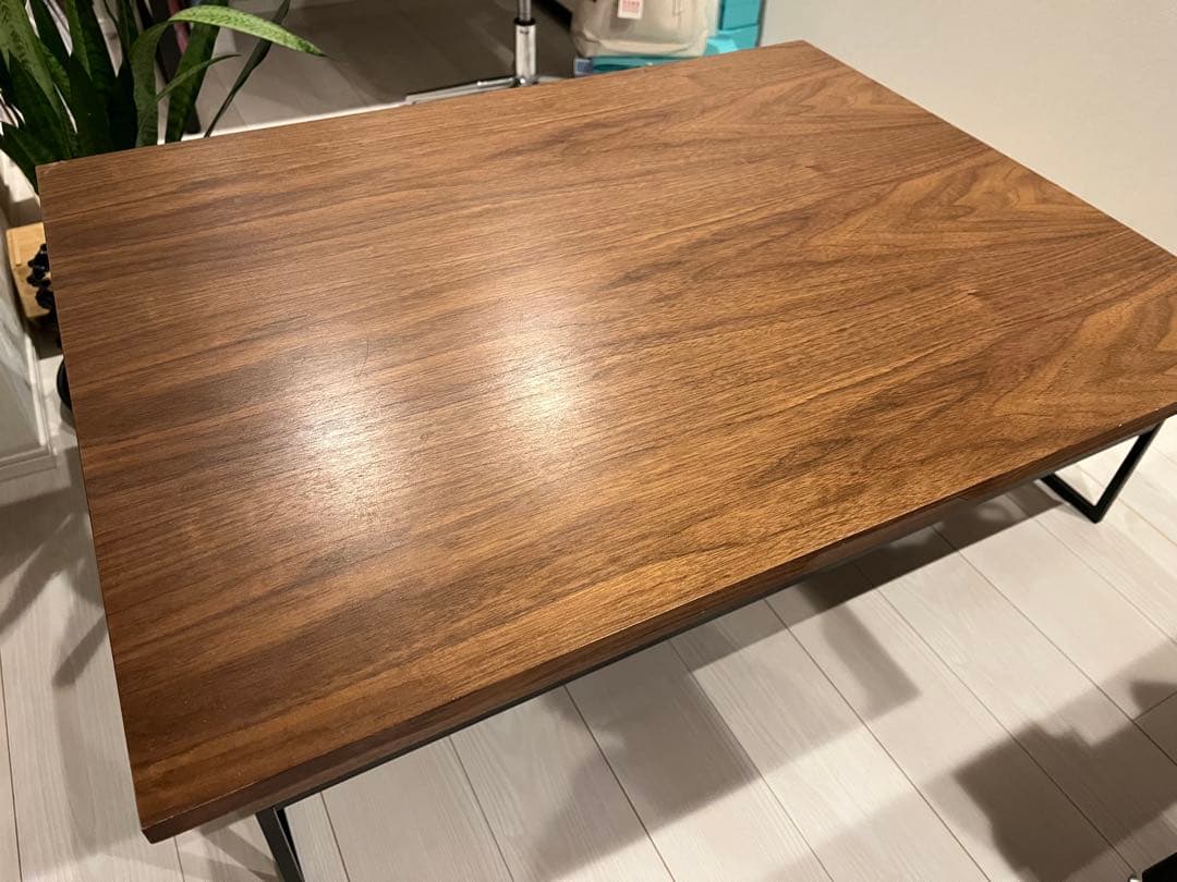 【お値下げ中】美品　ニトリ　昇降センターテーブル　ミドルブラウン