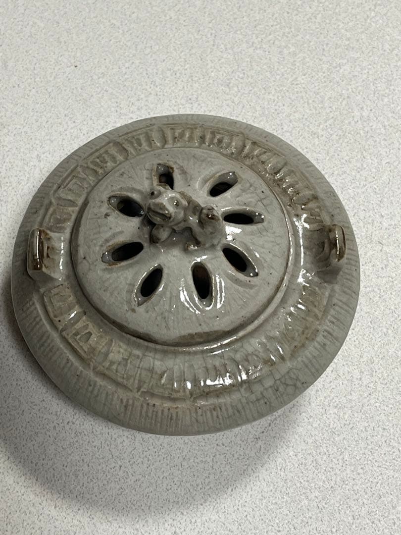 香炉　萬古焼　春山