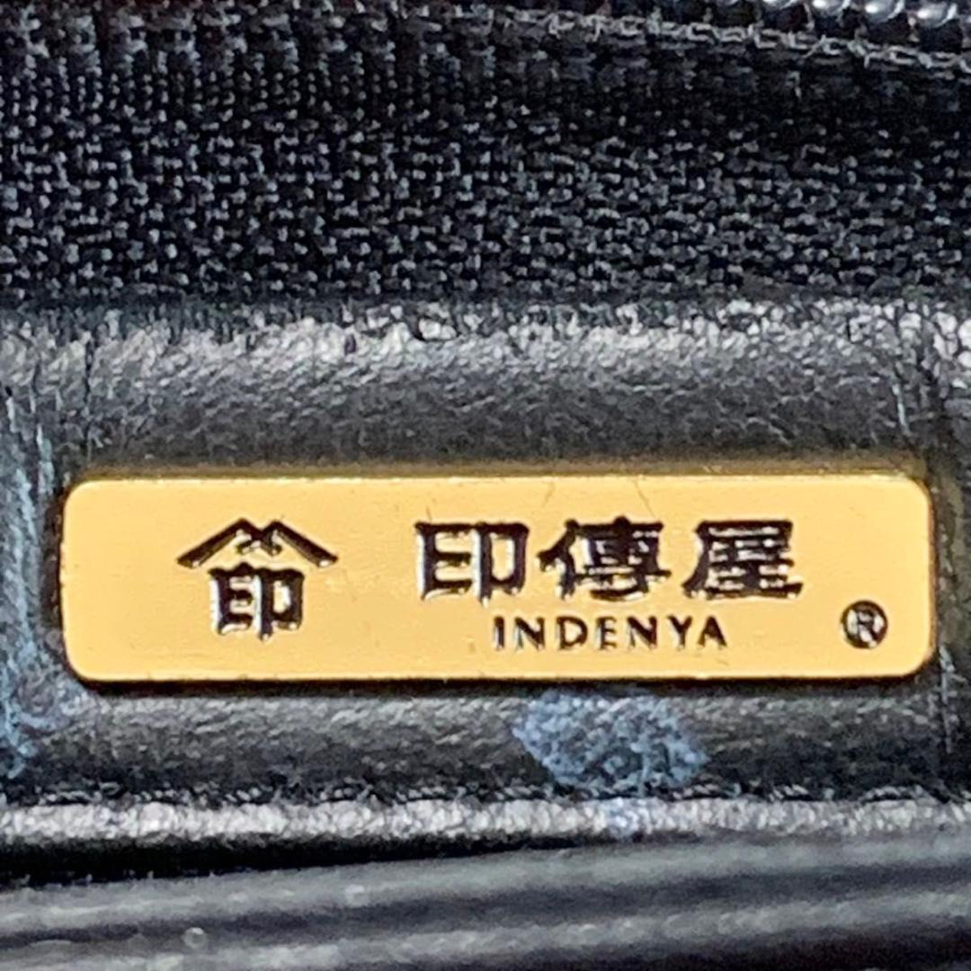 極美品 印傳屋 インデンヤ ベネッセージ ハンドバッグ レザー 房柄 タッセル