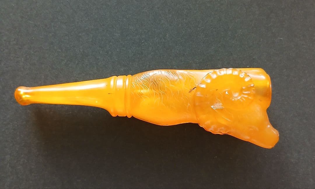 琥珀 パイプ ひつじ 「種の保護法認定」NO723