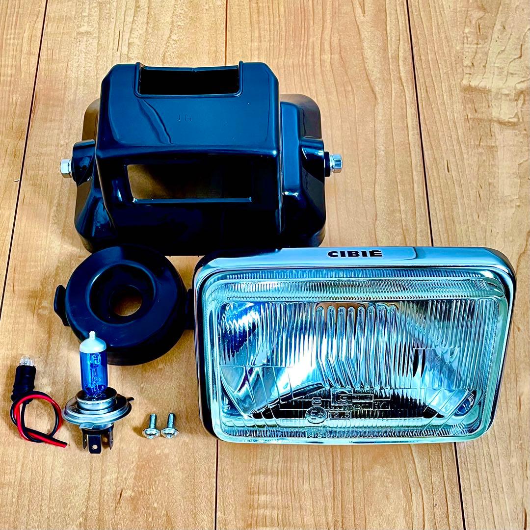 シビエ CIBIE 角型 ヘッドライト CBR400F 当時物 角目 マーシャル