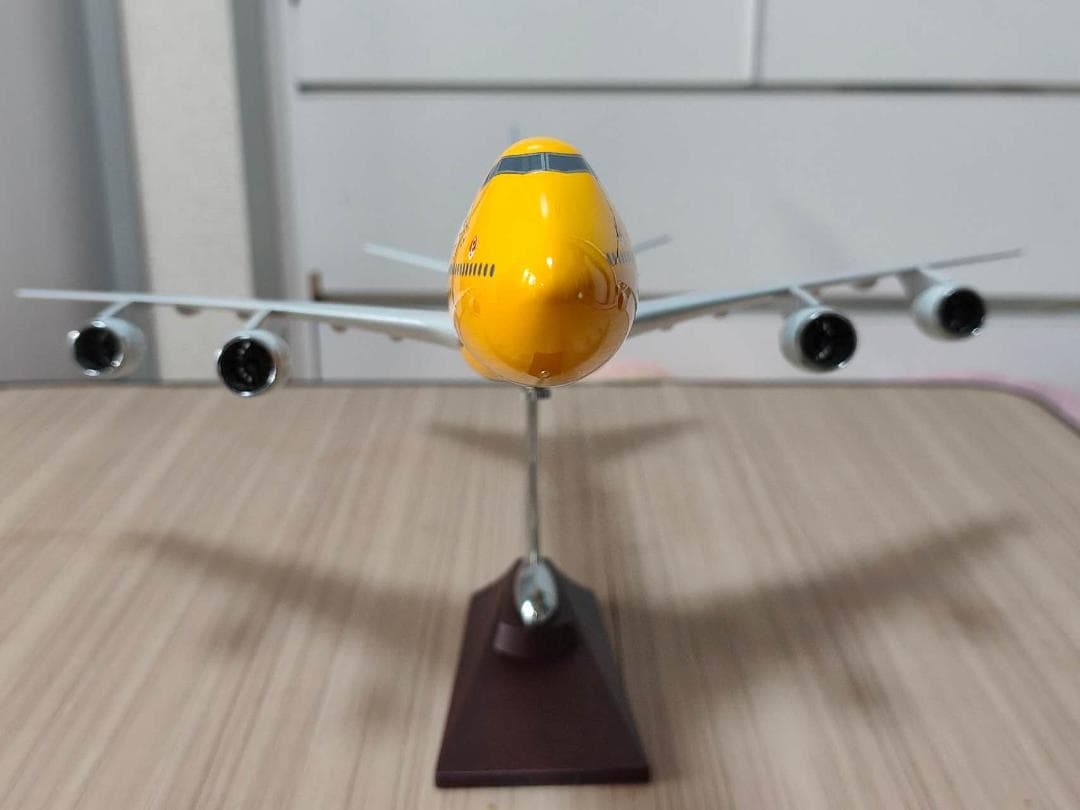 中古品　飛行機模型　ANA　全長約47cm　ボーイング　B747　スタンド付