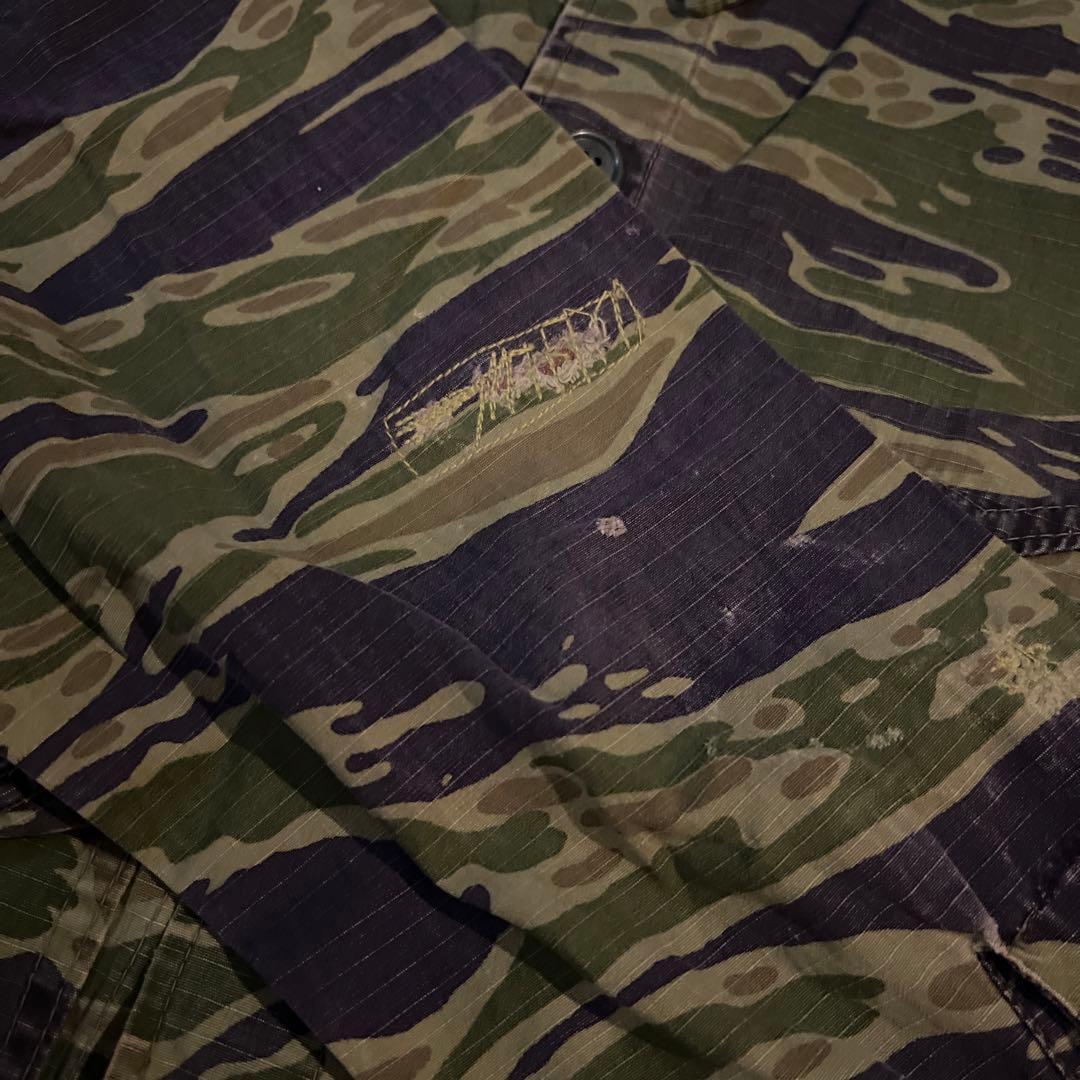 60S 70S ビンテージ　タイガーストライプ　タイガーカモ　ジャケット